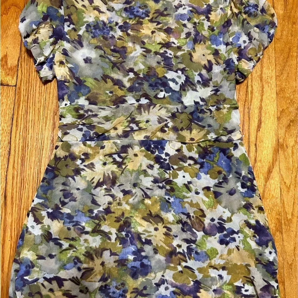 Ann Taylor LOFT Empire Floral Y2K Blouse Top Size M - Picture 7 of 9